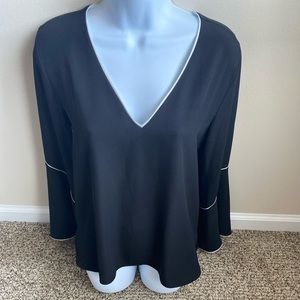 Calvin Klein black long sleeve blouse